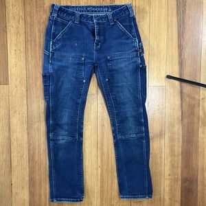 Dovetail Workwear Women’s Work Pants Jeans Double Front Reinforced Denim